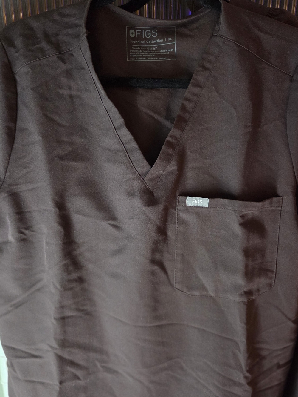 FIGS Brown Drawstring Scrub Joggers